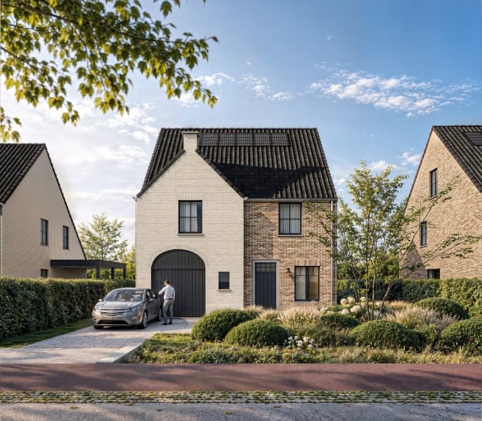 Ruime vrijstaande nieuwbouwwoning met inpandige garage op 1.182 m² te Lokeren